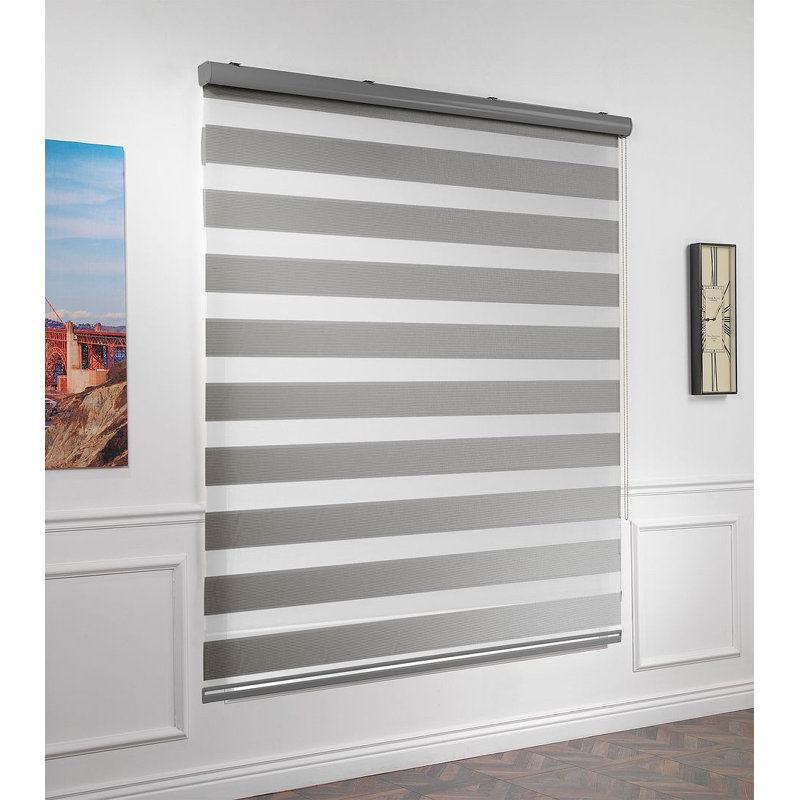 Rideau à fines rayures, L 35,75 po x L 72 po, Gray