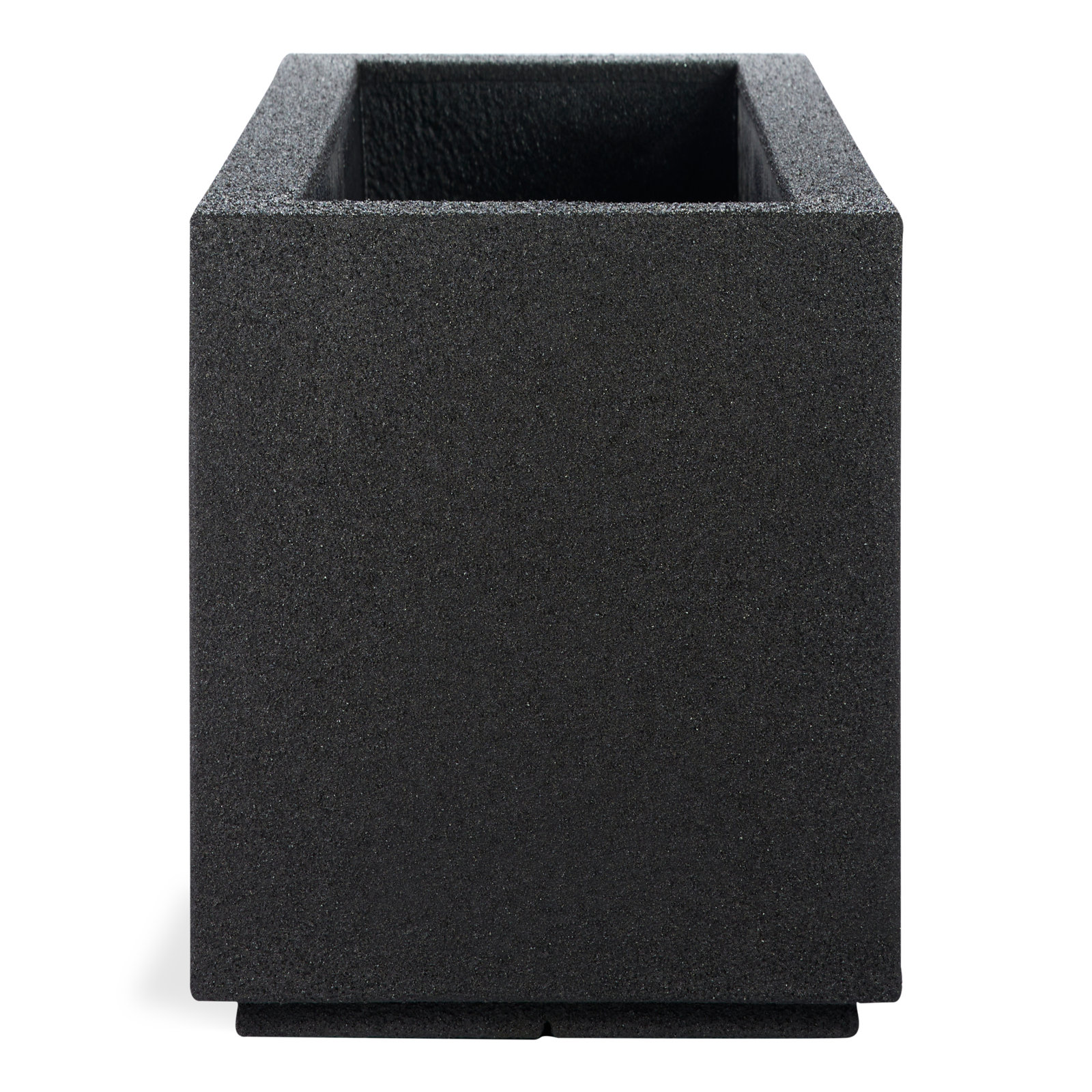 Gita Planter Box, 19" H x 43" W x 15" D, Black Granite