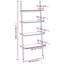 Castorland 150.5cm H x 64cm W Manufactured Wood;Steel Ladder Bookcase-147592968