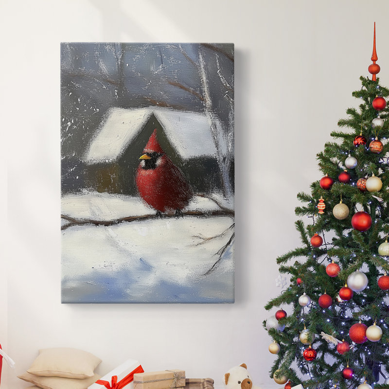 Art des Fêtes de Noël - Toile tendue avec châssis CDL XXVII, H 18 po x l 12 po