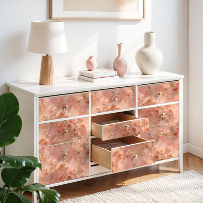 Peel and Stick Wallpaper Contact Paper Ethereal Cherry Blossom Branch Watercolor Seamless Fabric Self Adhesive and Removable 17.7in x 118in(45x300cm)
