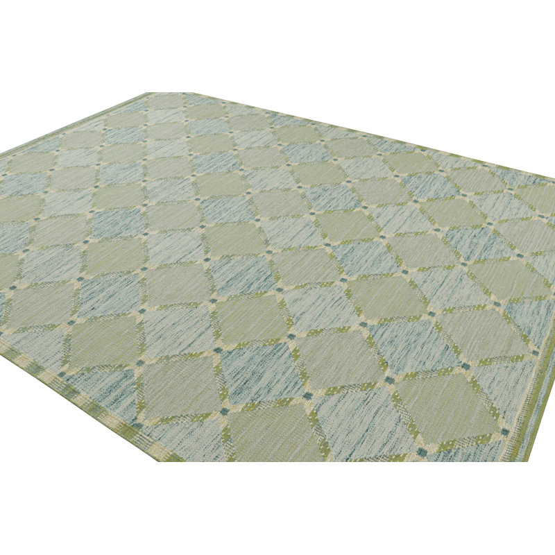 Scandinavian Wool Geometric Area Rug, Rectangle 10' x 14'
