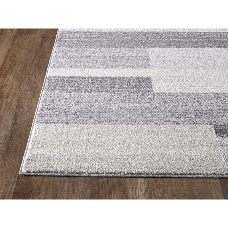 Tapis gris tissé à la machine Sumter, Rectangle 4 pi x 6 pi