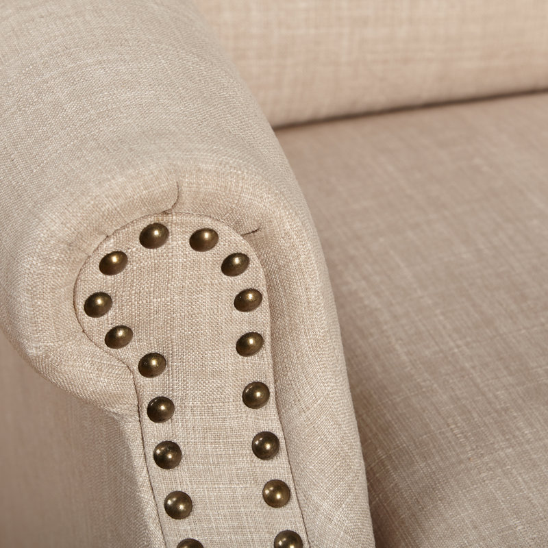 Claribel Upholstered Recliner, Beige