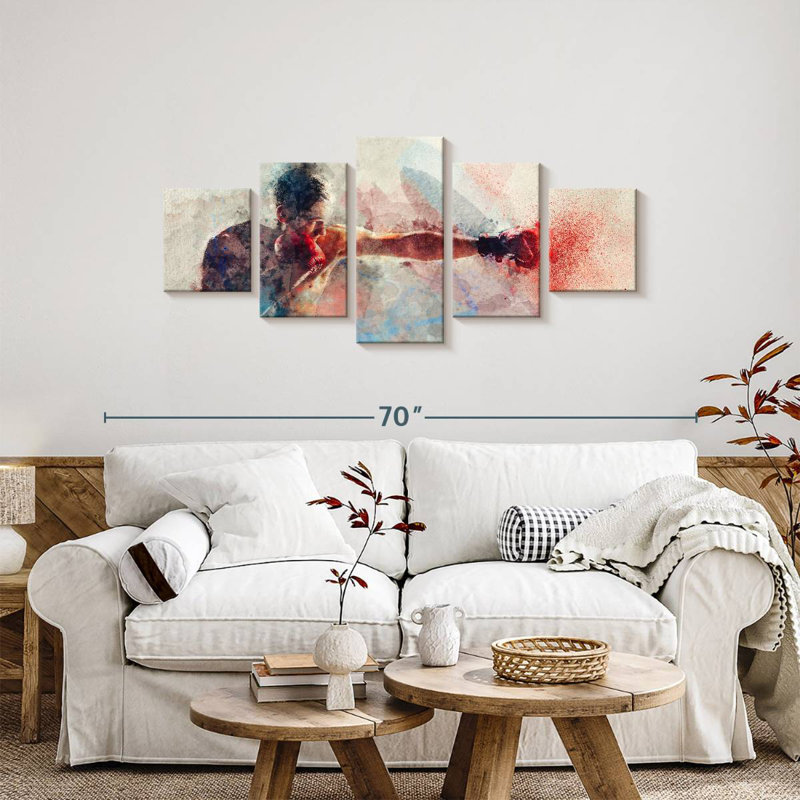 Boxing Punch, 24" H x 55" W