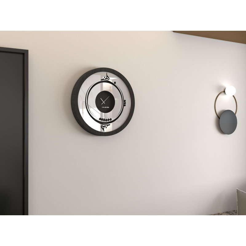 Manufactured Wood Wall Clock, Black