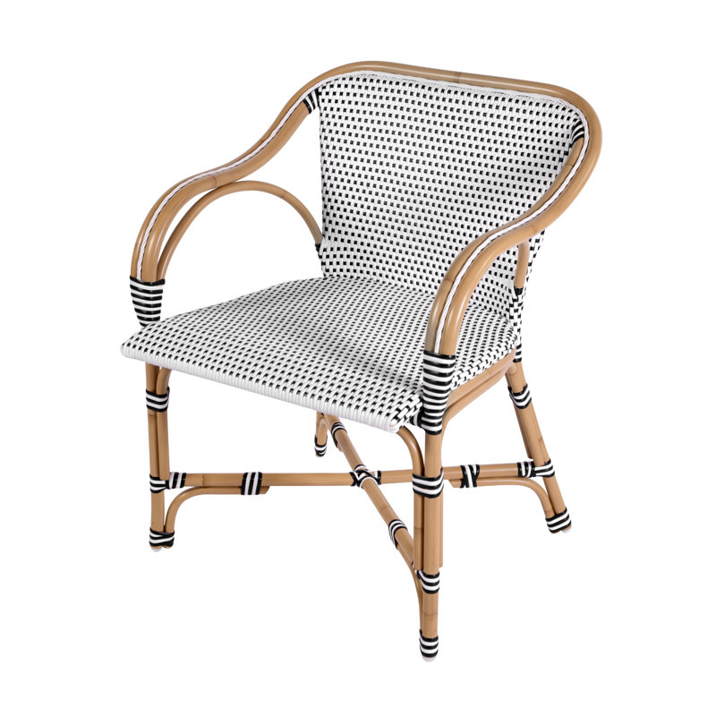 Fauteuil d'extérieur Cliff, Fauteuil d'extérieur Cliff, noir et blanc