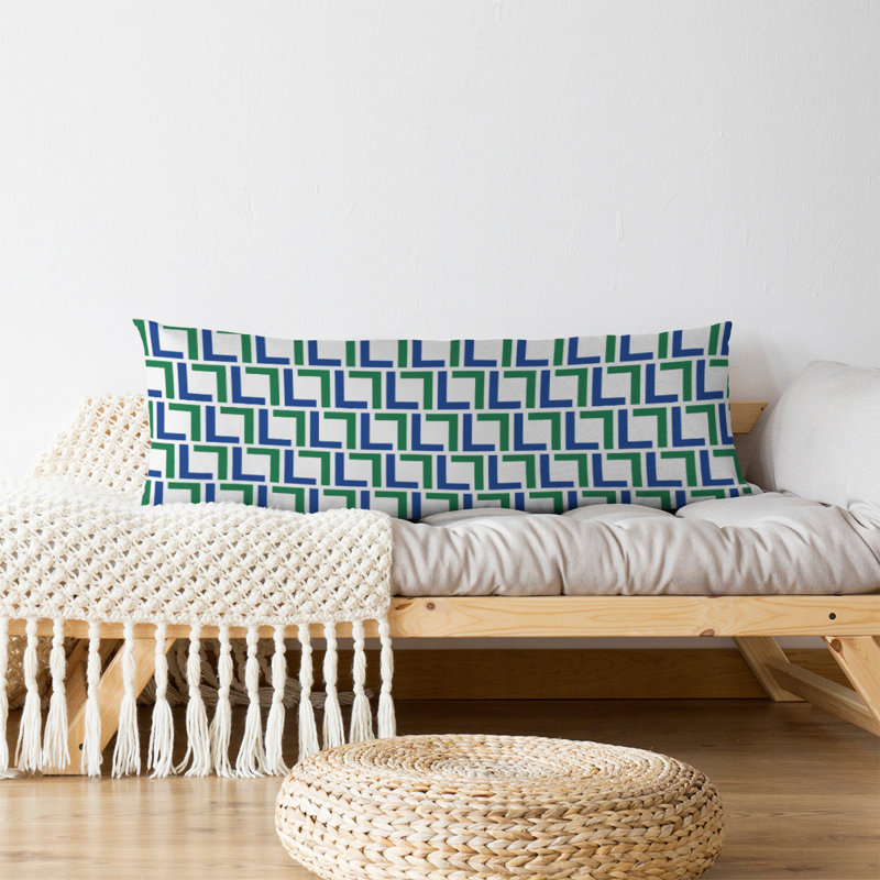 Coussin de soutien moyen en polyester Seattle, polyester, Argent / Bleu / Blanc