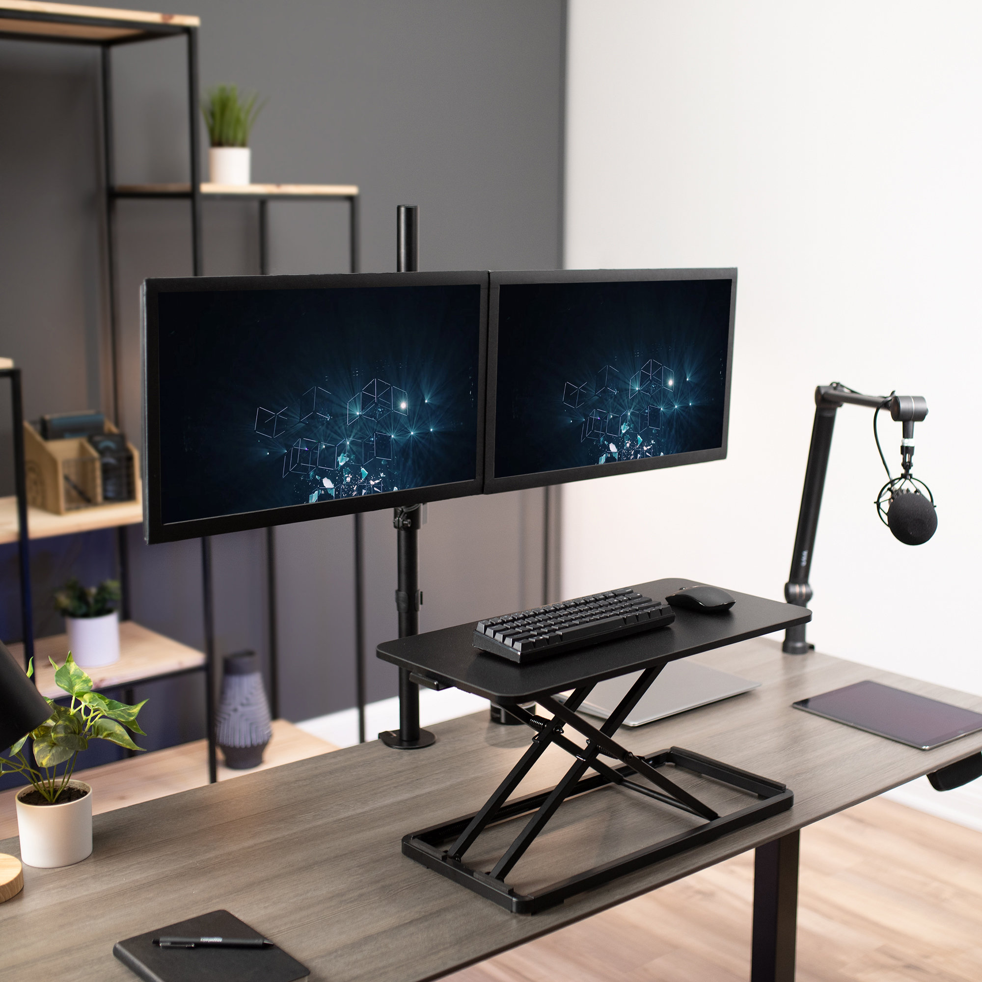 VIvo Adjustable Metal Base Standing Desk Converter | Wayfair