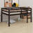 Wood Loft Bed With Ladder-1397108017