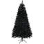 Grand arbre de Noël artificiel, arbre de Noël non éclairé avec 1346 pointes de branches, ouverture automatique, base en acier, décoration des Fêtes pour bureau personnel, noir-1568330591
