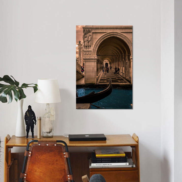 " Palazzo Ducale (Doge's Palace), Venezia " by Enzo Romano, 18" H x 12" W x 1.5" D, Wrapped Canvas, No Mat