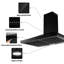 Hotte murale 30 pouces noire-128623699