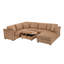 Canapé d'angle Havenly de 279 cm (109,8 po) en forme de U, recouvert de chenille, avec pouf de rangement amovible