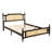 Pine Wood Platform Bed, Bed With Rattan Headboard & Footboard, Central Enhanced Bed Platform Design,No Box Spring Required-238555486