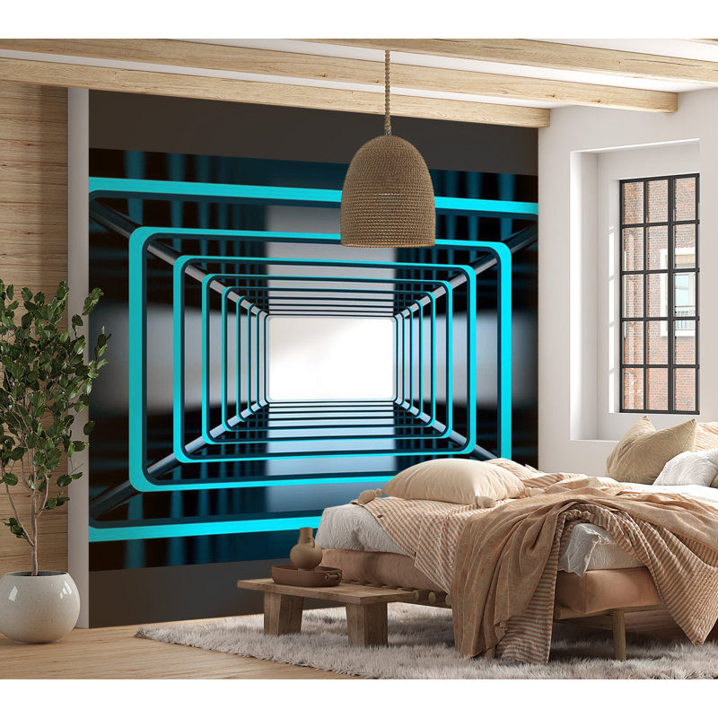 Murale Arashel, Bleu sarcelle, L 110 po x l 157 po