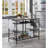 Lona Rustic Oak & Black Finish Kitchen Island