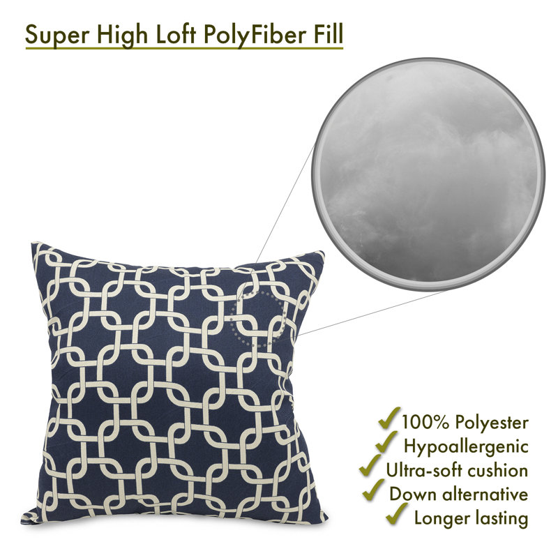 Coussin extérieur Roysum, 20 po x 20 po, Bleu marine, Carré