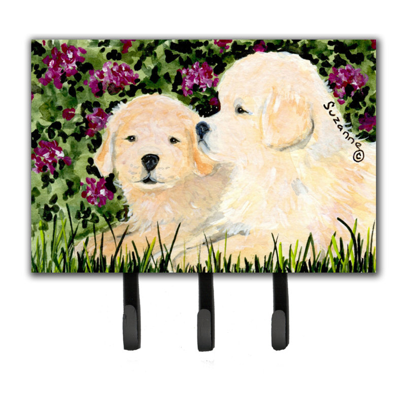 Porte-laisse et crochet pour clé golden retriever