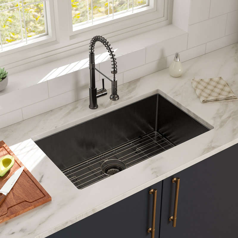 Mounting / Installation Required Kitchen Sink, 10" H x 28" L x 18" W
