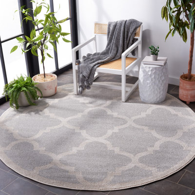 Ammundsen Geometric Light Grey/Beige Area Rug