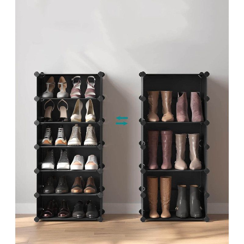 20 Pair Shoe Storage Cabinet, Black