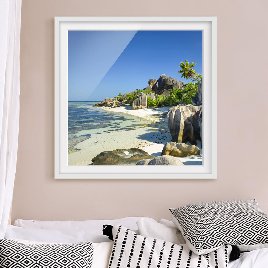 Gerahmtes Poster Dream Beach, Seychelles