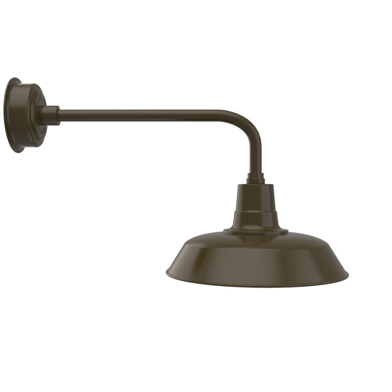 Luminaire de grange d’extérieur à del Haleigh, Bronze acajou, H 15,88 po x l 16 po x P 34,25 po