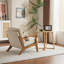Fauteuil d'appoint Mid-Century avec accoudoirs lombaires Bruce-110957952