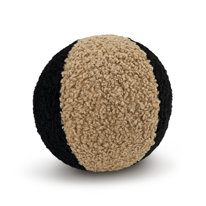 Coussin Poodle Ball II, Jet / café au lait
