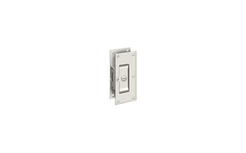 Deltana SDL60U14 Decorative Pocket Lock 6", Privacy in Polished Nickel, Polished Nickel