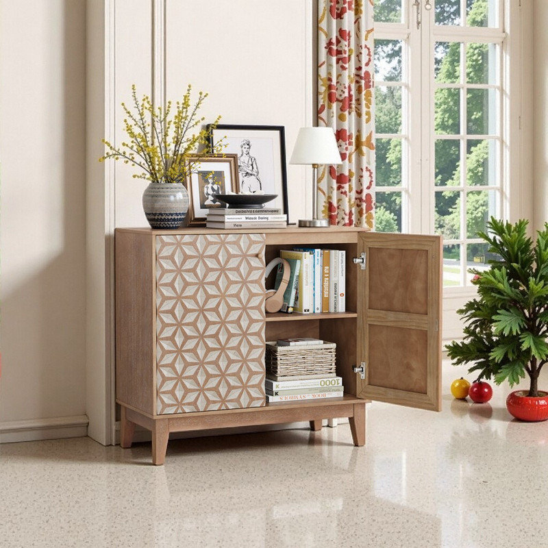 Armoire de rangement en bois 31,5 po