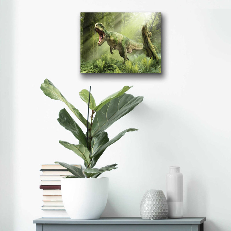 «Giganotosaurus», art mural en verre acrylique, H 12 po x l 16 po x P 0,13 po