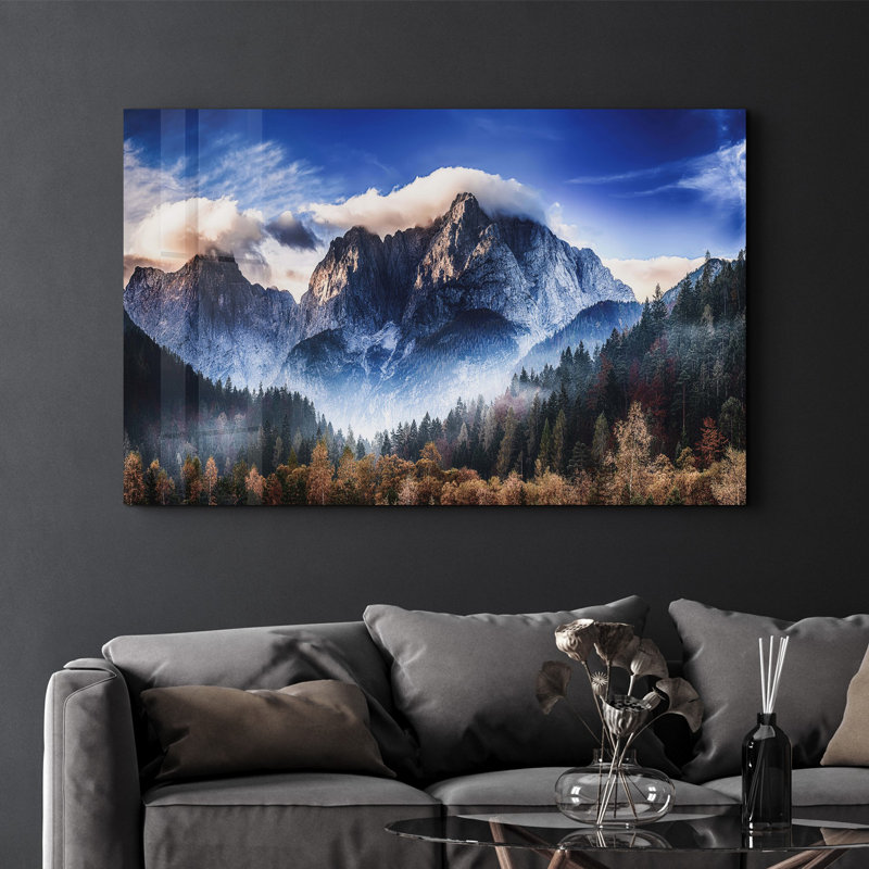Peinture murale élégante en verre trempé | 100% verre trempé, épaisseur: 0,16 pouce | Imprimé UV pour des couleurs éclatantes | Parfait pour la décoration intérieure, le salon et les espaces de bureau