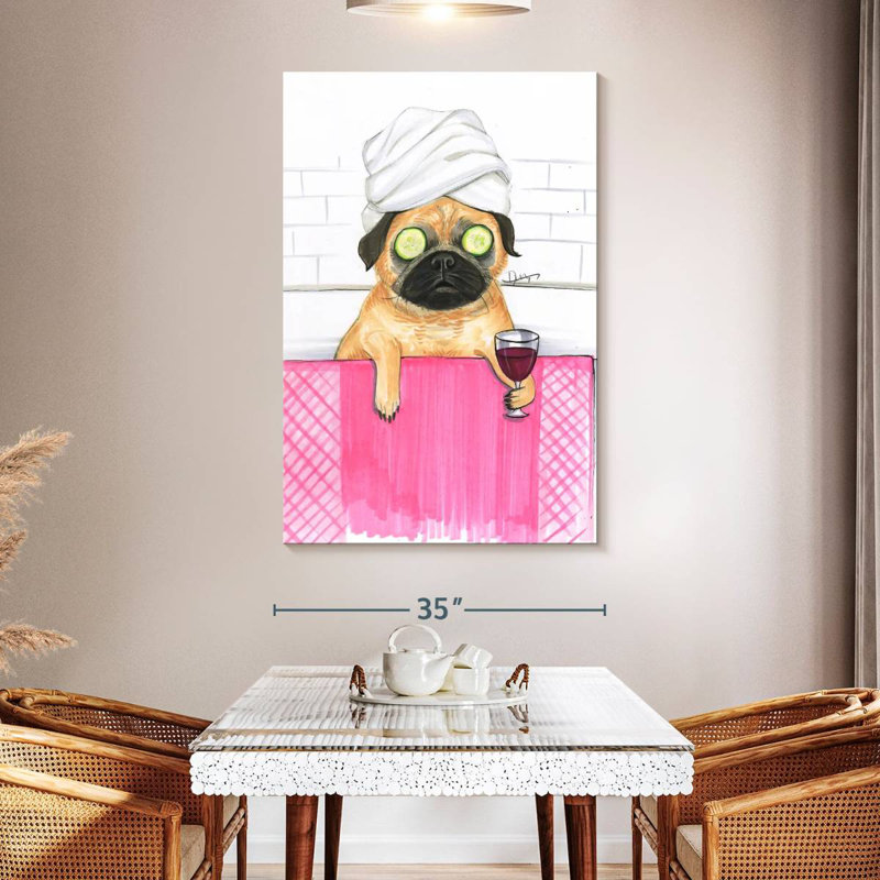 Ketti Pug Bath, 51" H x 34" W