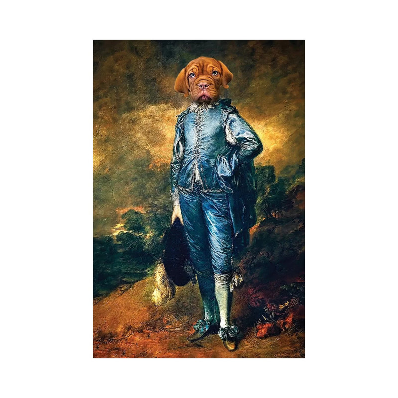 Blue Boy Puppy by Karen Burke - Wrapped Canvas Print, 30.48cm H x 20.32cm W x 1.905cm D
