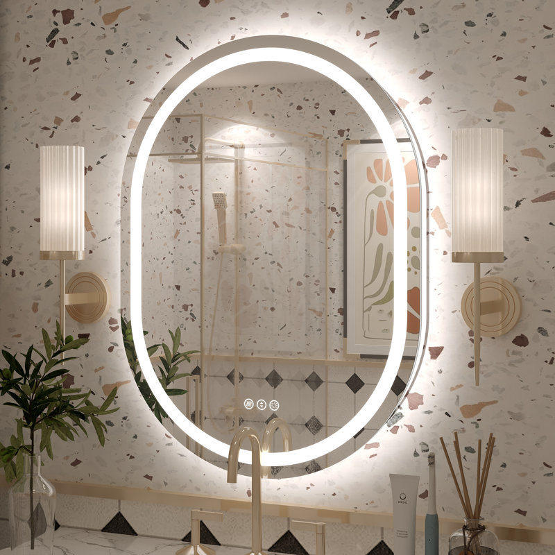 Miroir de salle de bain mural Molly, 32 po x 24 po