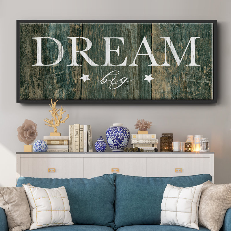 Dream Big- Framed Canvas, 24" H x 60" W