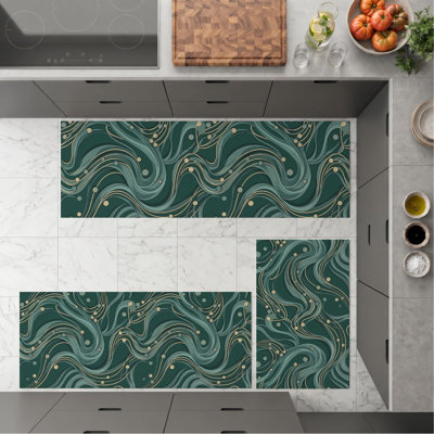 Tapis de cuisine Swirling Waves