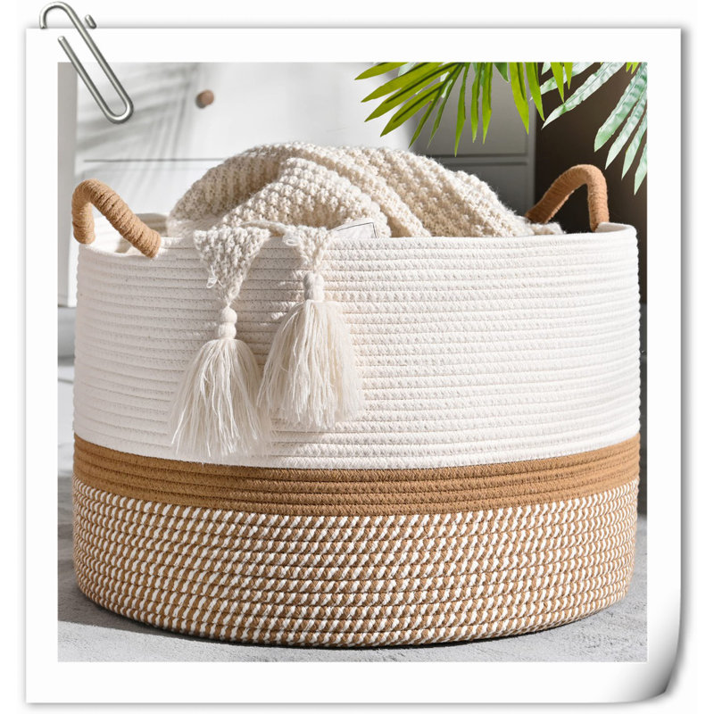 Beachcrest Home™ Fabric Decorative Basket