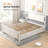 Wood Queen Size Bed Frame With 4 Storage Drawers, Solid Wood Platform Bed With Headboard-1642688432
