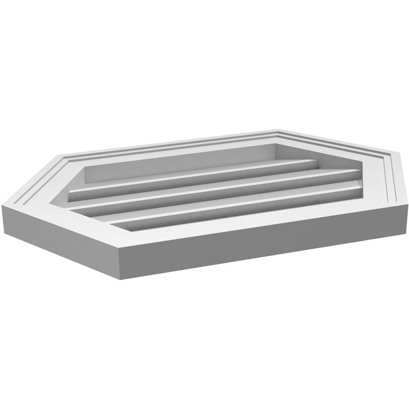 Évent horizontal fonctionnel à pignon en uréthane à surface horizontale Signature, H 14 po x l 22 po x P 1,5 po