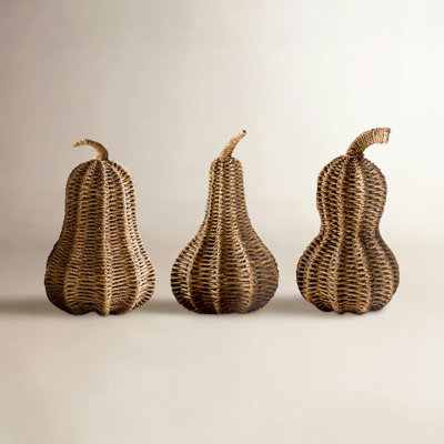 SET OF THREE WOVEN VINE GOURDS