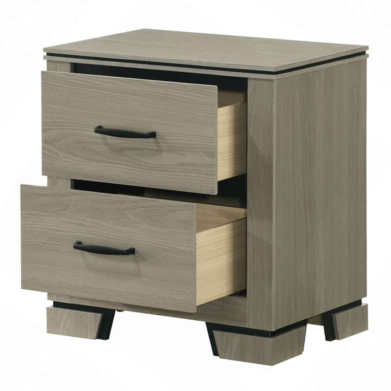 Table de chevet moderne à 2 tiroirs