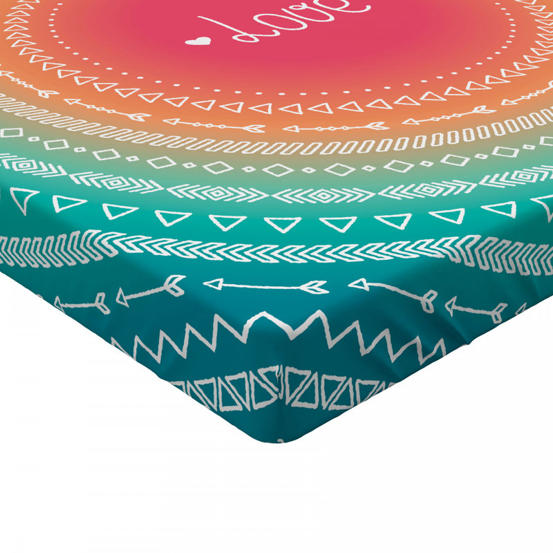 Microfiber Geometric Fitted Sheet, Full Fitted Sheet