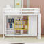 Lit mezzanine en bois avec tablettes, garde-robe et garde-corps-764968091-764968089