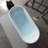 J24-55B Free Standing Tub 55" x 27.5" Deep Soaking Bath Tub Freestanding Bathtub Black Soaker Tub
