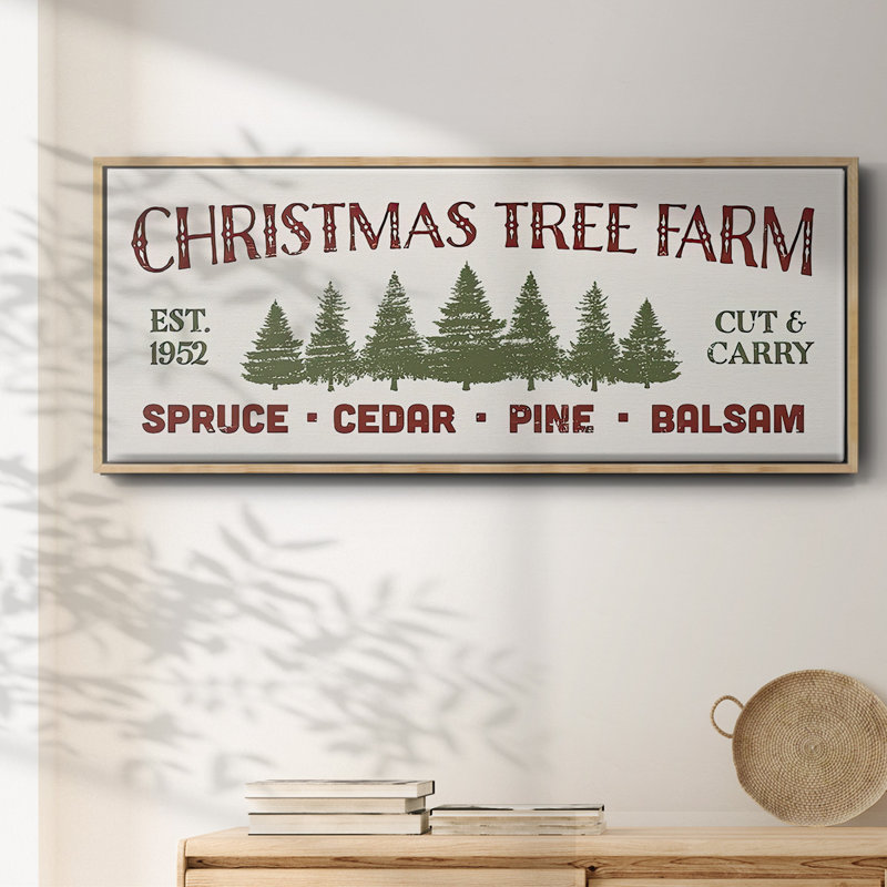 Christmas Tree Farm-, toile encadrée, H 8 po x l 20 po