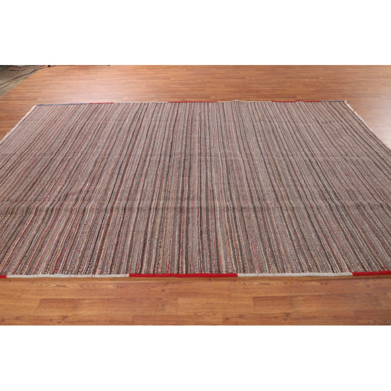 Tapis à rayures All-Over Kilim 7 x 11