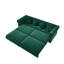 Canapé-lit polyvalent convertible en velours 3 en 1, très grand avec repose-pieds mobile, conception capitonnée pour la vie moderne-74242430
